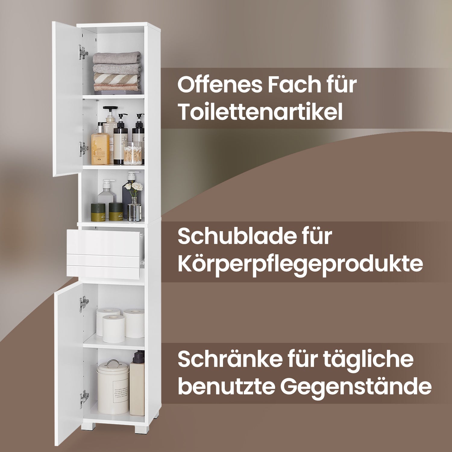 Badezimmerschrank mit Schublade