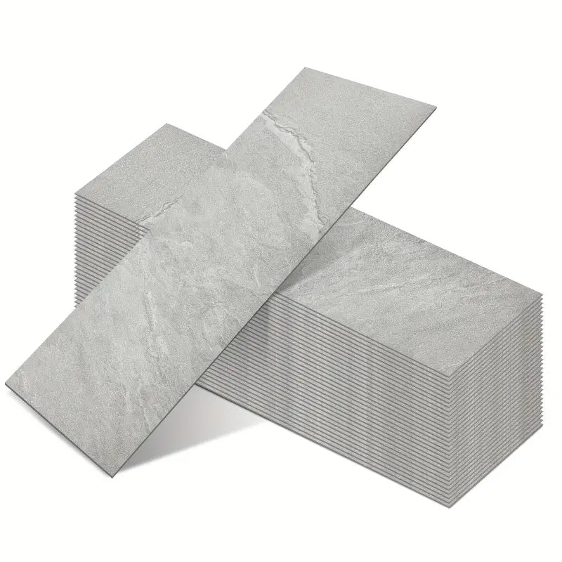 Stapel von selbstklebenden vinyl-dielen in grau mit steineffekt wasserfeste pvc-bodenfliesen online bestellen