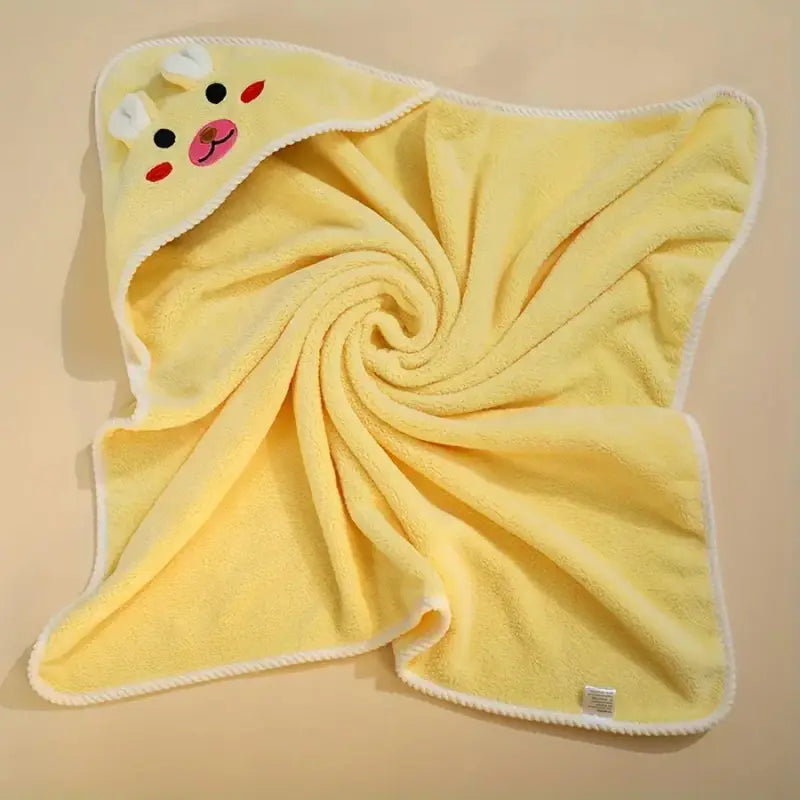 Babyhandtuch - Babyhandtuch – Kapuzenhandtuch Baby & Kinder – Tiermotiv, Coral-Fleece, 80×80 cm | FUXLShop
