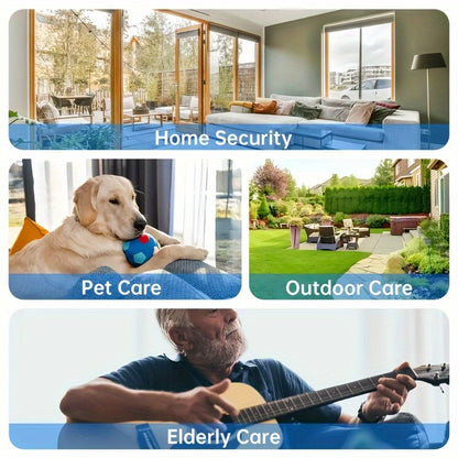 3MP HD Smart Sicherheitskamera – 360° Nachtsicht, Zwei-Wege-Audio, Bewegungserkennung, WLAN, App-gesteuert für Innen & Außen, Haustier & Zuhause - FUXLShop