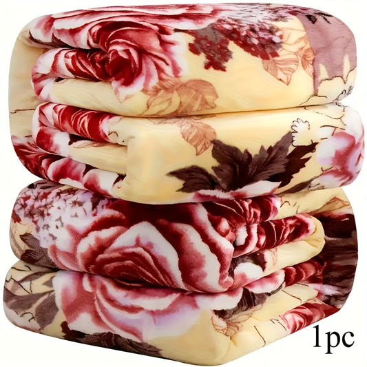 Plüsch Tagesdecke Blumenmuster weich leicht Sommerdecke maschinenwaschbar gesteppt Polyester 120x200 Einzelbett Doppelbett