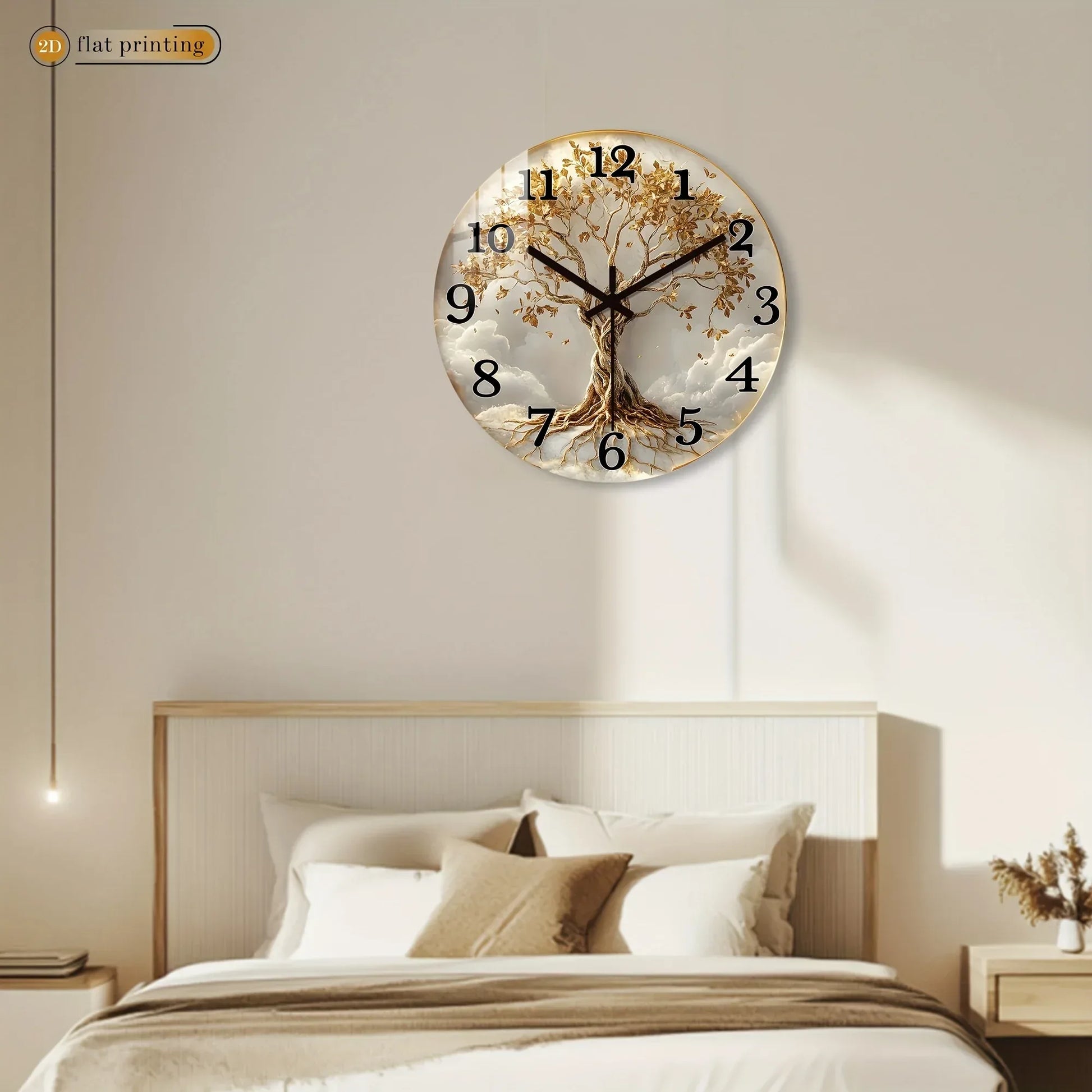 Wanduhr Lebensbaum Holz - Lautlos mit Wurzeln & Ästen - Modern 25-40cm - FUXLShop