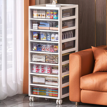 Rollbarer Mehrzweck-Aufbewahrungswagen mit Schubladen – Mobiler Büro-Organizer mit Ablagefach, ideal für Bürobedarf, Bastelmaterial & Zubehör - FUXLShop