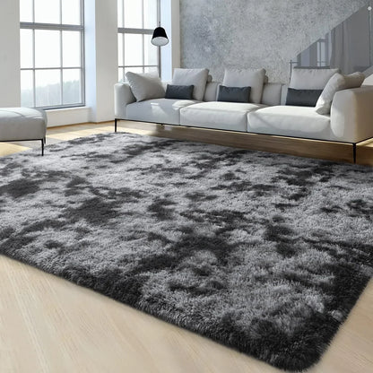 Plüsch Teppich Tie-Dye – Weiche rutschfeste Bettvorleger für Wohnzimmer & Schlafzimmer - FUXLShop