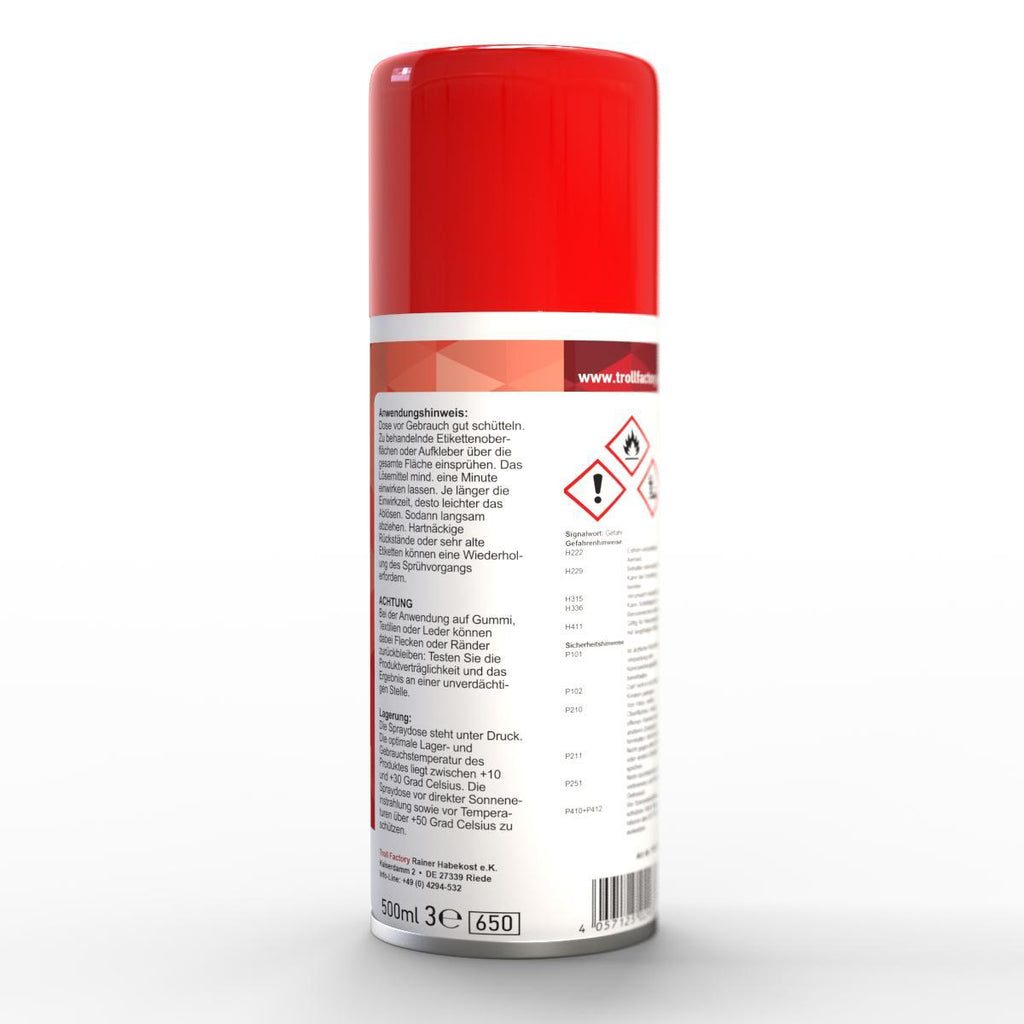 TFC Etikettenentferner Spray 500 ml – Klebstoff- & Aufkleberentferner für Glas, Metall, Kunststoff