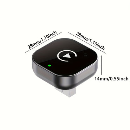 Kabelloser CarPlay & Android Auto Adapter mit USB/USB-C  
Kompakter Plug & Play Auto-Adapter ohne Akku  
2-in-1 Wireless Adapter für iPhone und Android im Fahrzeug  
Auto-Interface mit 0,5 s Latenz und WiFi-Unterstützung

