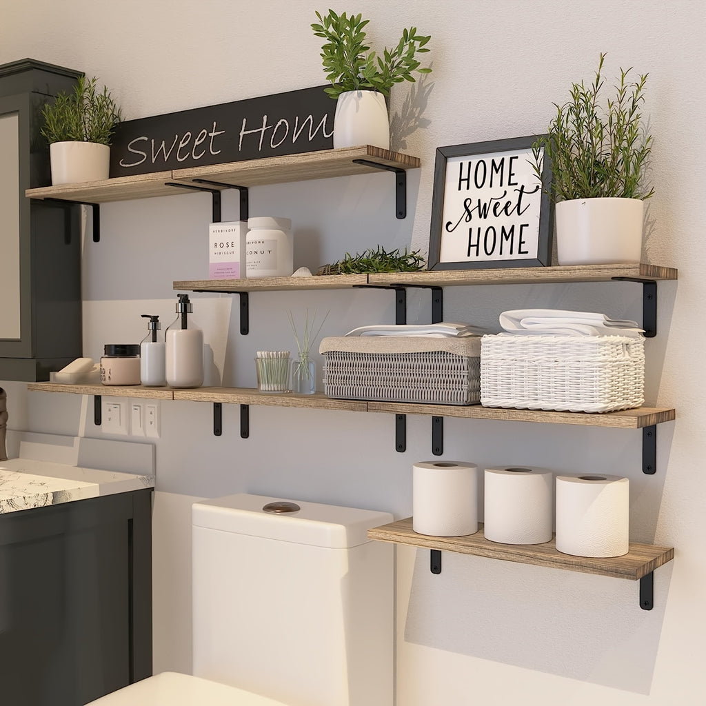 Schwebendes Wandregal 4er-Set – Badezimmer, Küche & Wohnzimmer