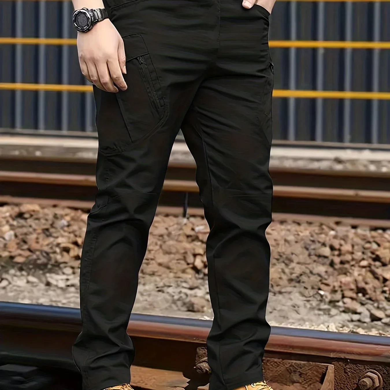 Herren Cargo Hose mit Multitaschen - Tactical Outdoor Arbeitshose - Ganzjahres Polyester - FUXLShop