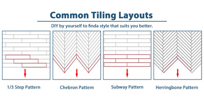 Vinyl Bodenbelag Selbstklebend 50 Stück - Wasserfeste Bodenfliesen Peel & Stick für Küche, Bad & Wohnzimmer