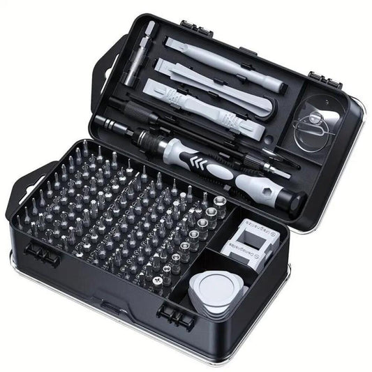 115-tlg. Präzisions-Schraubendreher-Set aus Chrom-Vanadium-Stahl, magnetisch, rutschfest, ergonomisch, stoßfest, für Elektronik & Uhren