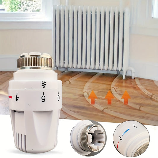 3er-Set Smart Thermostat-Ventilköpfe – M30x1,5 Gewinde, Temperaturregelung 4–120 °C, Weiß ABS + Bronze, für Heizkörper in Haus & Büro