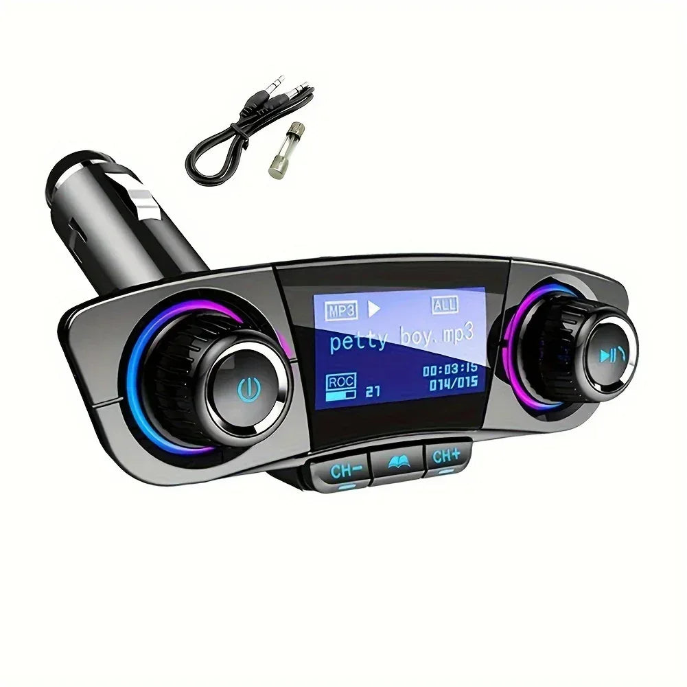 Auto FM Transmitter Bluetooth mit USB Ladegerät - Freisprecheinrichtung & MP3 Player für KFZ - FUXLShop