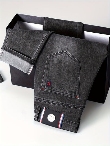 Herren Business-Jeans mit geradem Schnitt und Stretch-Komfort – Farbe Blau