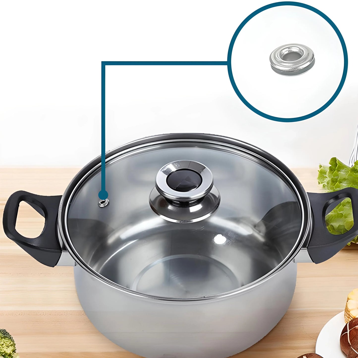 12-teiliges Edelstahl-Topfset mit Pfanne & Glasdeckeln – Für alle Herdarten