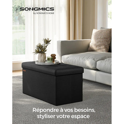 SONGMICS Sitzbank mit Stauraum faltbar 76x38x38 cm – bis 300 kg - FUXLShop