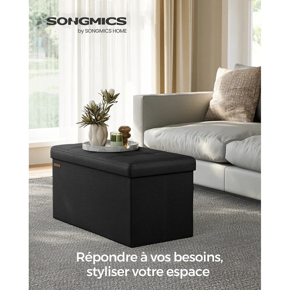 SONGMICS Sitzbank mit Stauraum faltbar 76x38x38 cm – bis 300 kg - FUXLShop