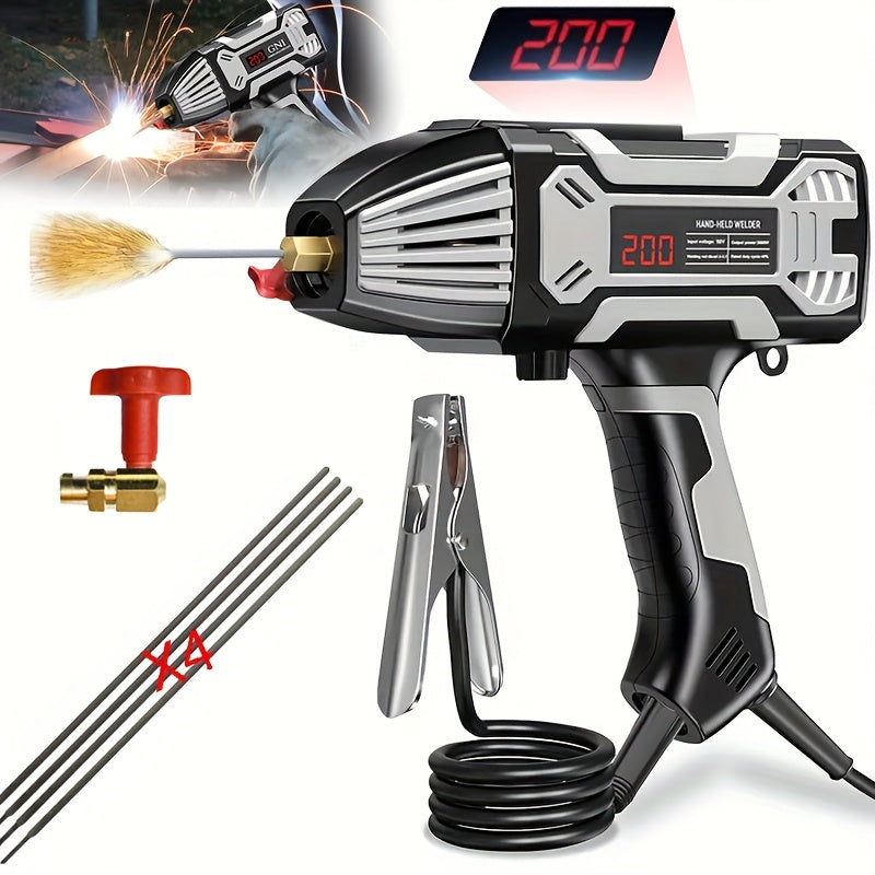 200A Tragbares ARC Hand-Schweißgerät mit LCD-Digitalanzeige, IGBT-Inverter, ideal für Heimprojekte