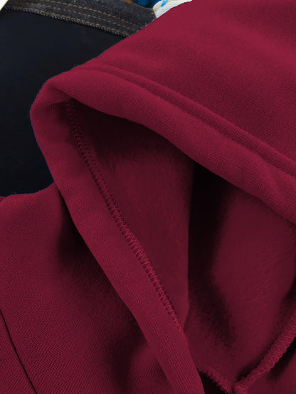 Damen Thermo Hoodie – Winterwarmer Kapuzenpullover mit Kordelzug & Kängurutasche, maschinenwaschbar, ideal für Gym, Outdoor & Alltag - FUXLShop