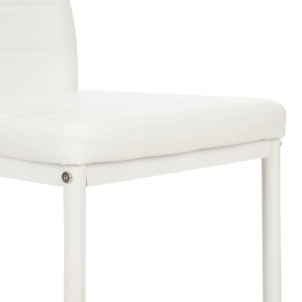 Bonlo Esszimmerstühle 6er-Set – gepolstert mit Metallbeinen, Kunstlederbezug, bis 140 kg belastbar, grau – ideal für Esszimmer, Wohnzimmer & Büro