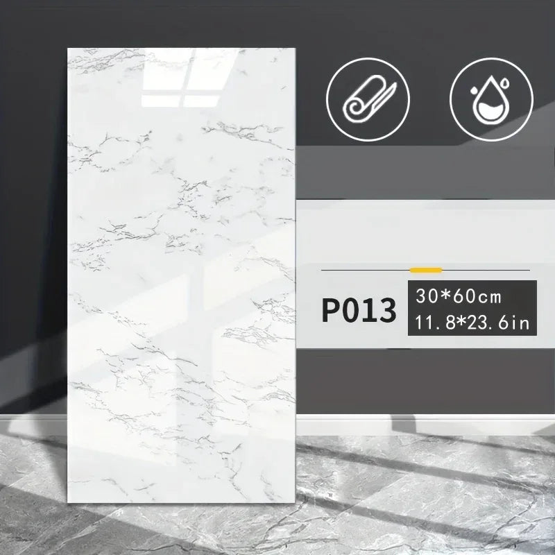 52x Marmor-Design PVC Wandsticker – Wasserfest & Abnehmbar für Bad, Küche & Wohnzimmer - FUXLShop