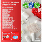 KFZ Verbandkasten Standard 2024 DIN 13164 rot kompakt