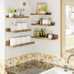 Rustikale holz wandregale im 6er set u-form mit wetterf finish aus mdf in 3 farben online bestellen günstige angebote
