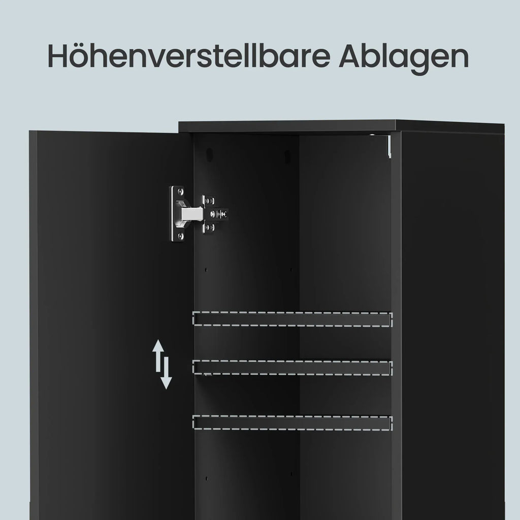 Badezimmerschrank 30x30x170 cm – Modernes Badmöbel mit Schublade, verstellbaren Regalen & offenem Fach - FUXLShop