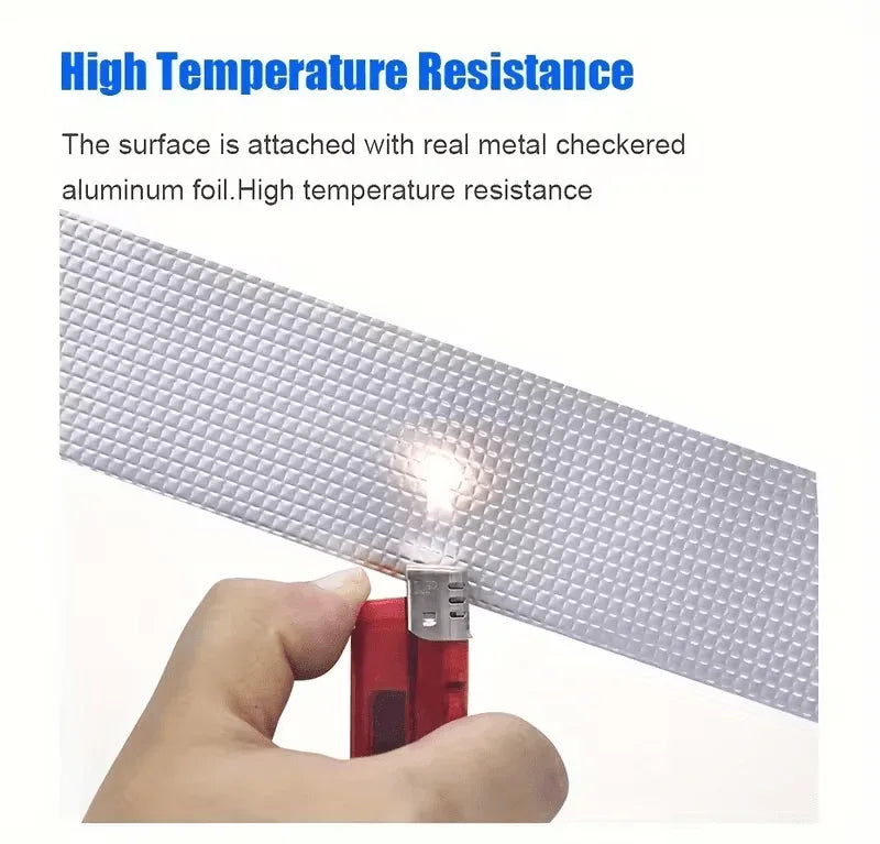 Aluminium Klebeband 10m x 5cm - Hitzebeständig & Wasserdicht - Alu-Reparaturband für Rohre Dächer & Leckagen - FUXLShop