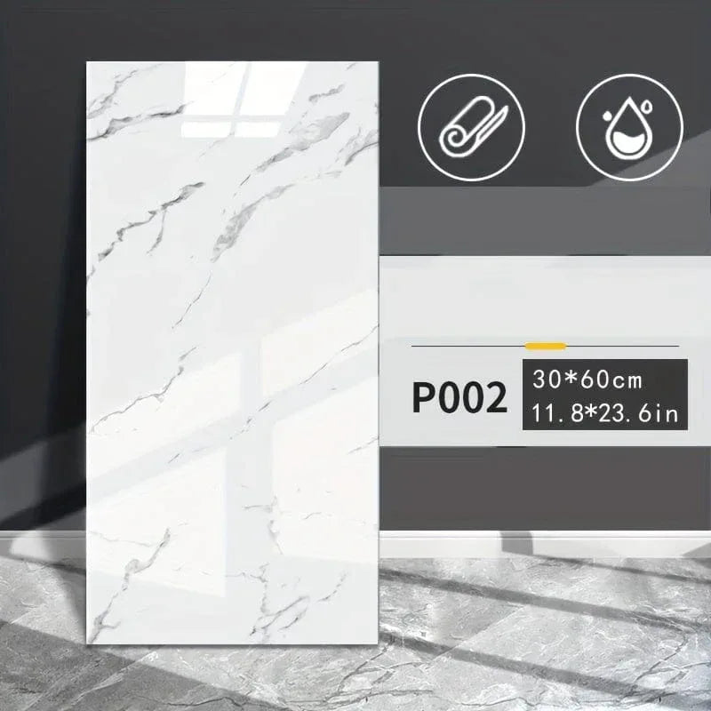 52x Marmor-Design PVC Wandsticker – Wasserfest & Abnehmbar für Bad, Küche & Wohnzimmer - FUXLShop