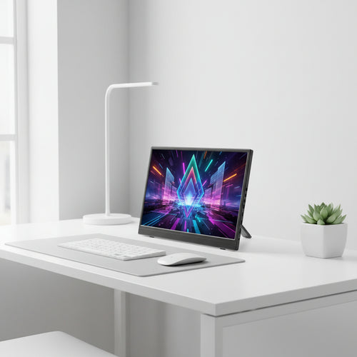 15,6 Zoll Portabler Monitor mit integriertem Standfuß – 1080P FHD IPS, 60Hz, USB-C – FUXLShop