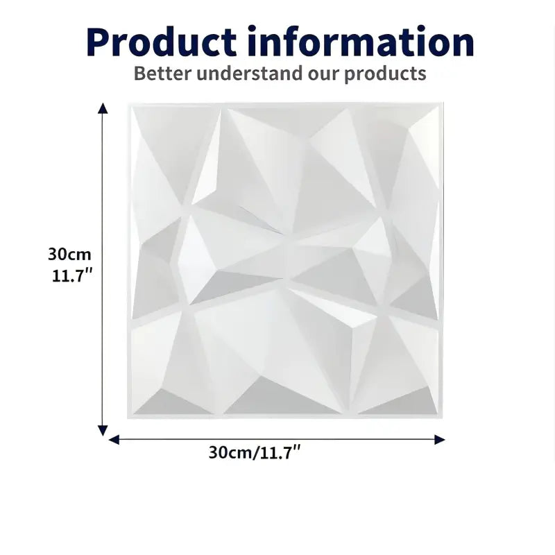 Weiße wandpaneele selbstklebend 3d wandpaneele mit rauten-design aus pvc 30x30 cm online bestellen