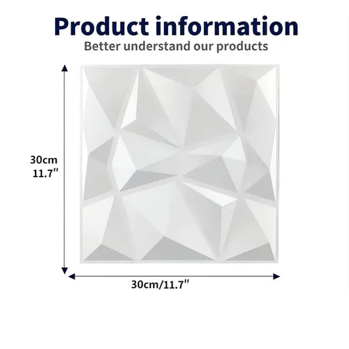 Weiße wandpaneele selbstklebend 3d wandpaneele mit rauten-design aus pvc 30x30 cm online bestellen