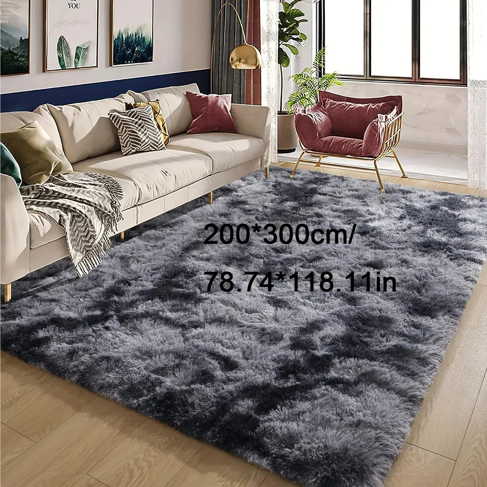 Plüsch Teppich Tie-Dye – Weiche rutschfeste Bettvorleger für Wohnzimmer & Schlafzimmer - FUXLShop