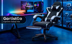 Gaming Stuhl Ergonomisch mit Fußstütze - Höhenverstellbarer Bürostuhl mit Lendenkissen & Kopfstütze für PC & Gaming - FUXLShop