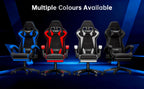 Gaming Stuhl Ergonomisch mit Fußstütze - Höhenverstellbarer Bürostuhl mit Lendenkissen & Kopfstütze für PC & Gaming - FUXLShop