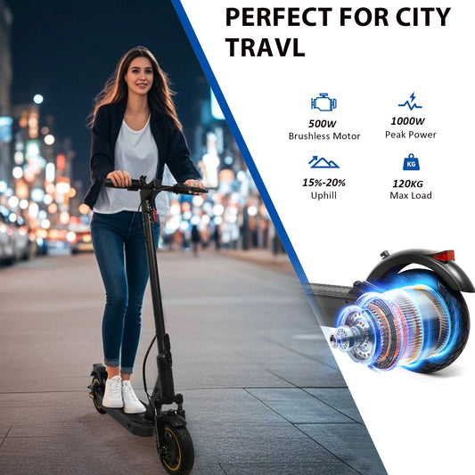 2025 Upgrade AOVOPRO Smart APP Elektroroller 350 W/500 W Leistungsstarker Motor 36 V/42 V 25–45 km Reichweite Erwachsene EScooter mit Doppelbremse