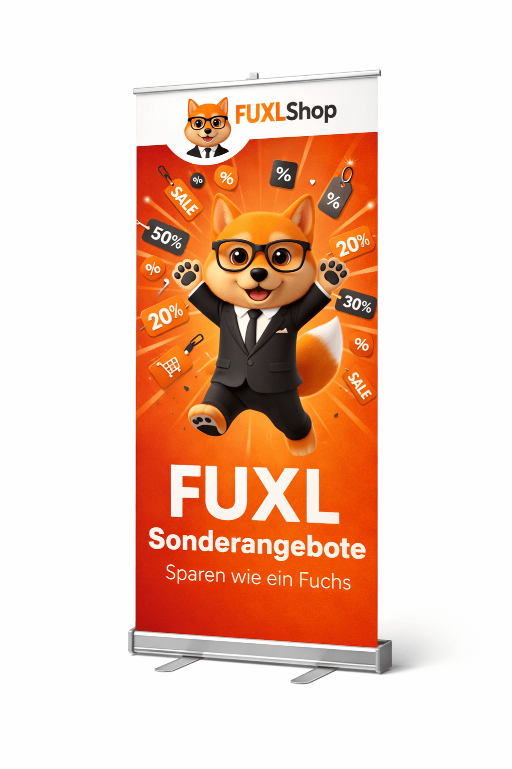 Pop-up Banner Stand | Starry Sky Gold & Black | FUXLShop