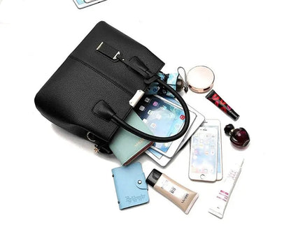 Damen Leder Handtasche – Modische Schultertasche aus PU mit Reißverschluss & Innenfächern - FUXL-Shopify 