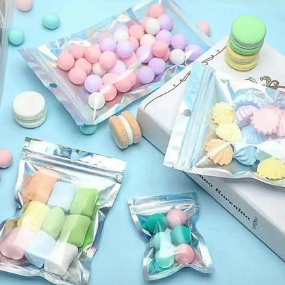 FUXL 50 Stück Wiederverschließbare Alufolie & Mylar Beutel – Frischhaltebeutel für Lebensmittel, Schmuck & Mehr - FUXL-Shopify 