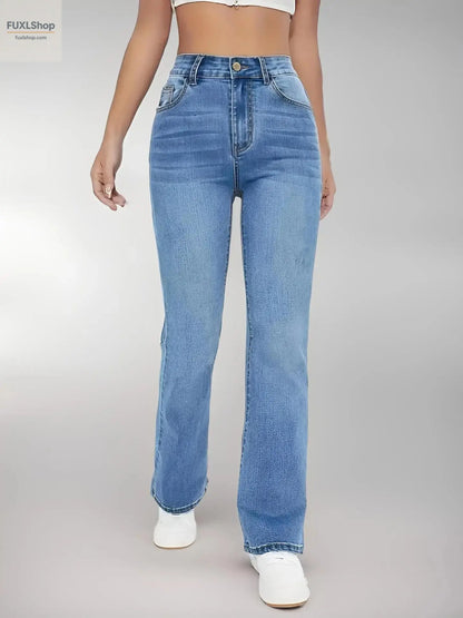 FUXL Damenjeans – High Waist, Straight Cut, Leichtes Stretch-Denim für jeden Tag - FUXL-Shopify 