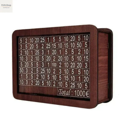 FUXL Sparschwein Holz – Sparbox für 1000–10.000 € Challenge - FUXL-Shopify 
