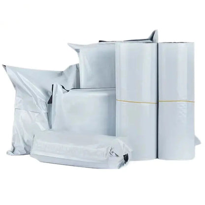 FUXL Versandumschlagtaschen, Kunststoff, Aufbewahrungstaschen, grau-weiß, selbstklebender Verschluss, 50 Stück - FUXL-Shopify 