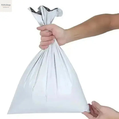 FUXL Versandumschlagtaschen, Kunststoff, Aufbewahrungstaschen, grau-weiß, selbstklebender Verschluss, 50 Stück - FUXL-Shopify 