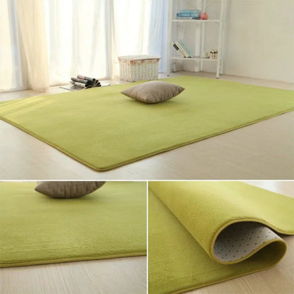 Rutschfeste Haarteppiche aus Fell für Wohnzimmer, einfarbig, dicker Samt, pelzige Bodenmatte, rosa, flauschige Teppiche für Kinder, moderne Heimdekoration - FUXL-Shopify 