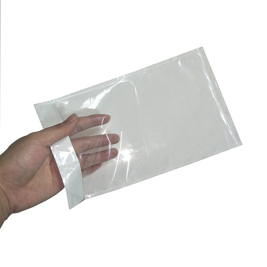 100 Stück/14 Größen Verpackungslisten-Umschläge, transparentes Gesicht, Rechnung, Slip, geschlossener Beutel, selbstklebende Versandrechnung,
