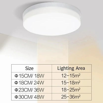 IRALAN Modern LED Ceiling Light Round 48W/36W/24W/18W For Kitchen, Bathroom, Bedroom - FUXL-Shopify
