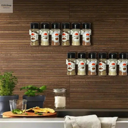 2x Graue Gewürzregal-Wandhalterung – Selbstklebend - FUXL-Shopify 