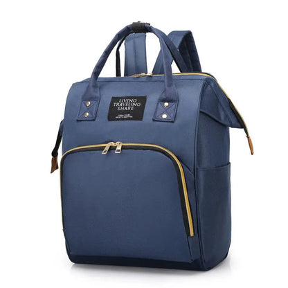Large Capacity Canvas Mommy Bag Multifunctional Baby Bottle Thermal Insulation Travel Storage Bag Fashion Mommy Bag Hanging Bag - FUXL-Shopify