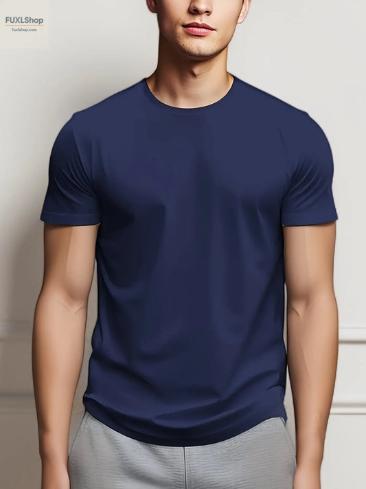 Lässige T-Shirts im schlichten Stil für Herren mit Cartoon-Motiv, bequemes T-Shirt mit Rundhalsausschnitt und kurzen Ärmeln, Pyjama-Oberteil für den Sommer und die Freizeit - FUXL-Shopify 