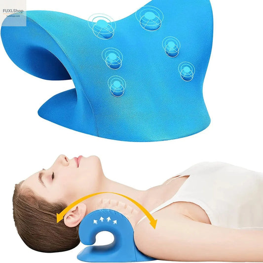 Neck Shoulder Stretcher Relaxer Cervical Chiropractic Traction Device Massage Pillow for Pain Relief Cervical Spine Alignment - FUXL-Shopify 